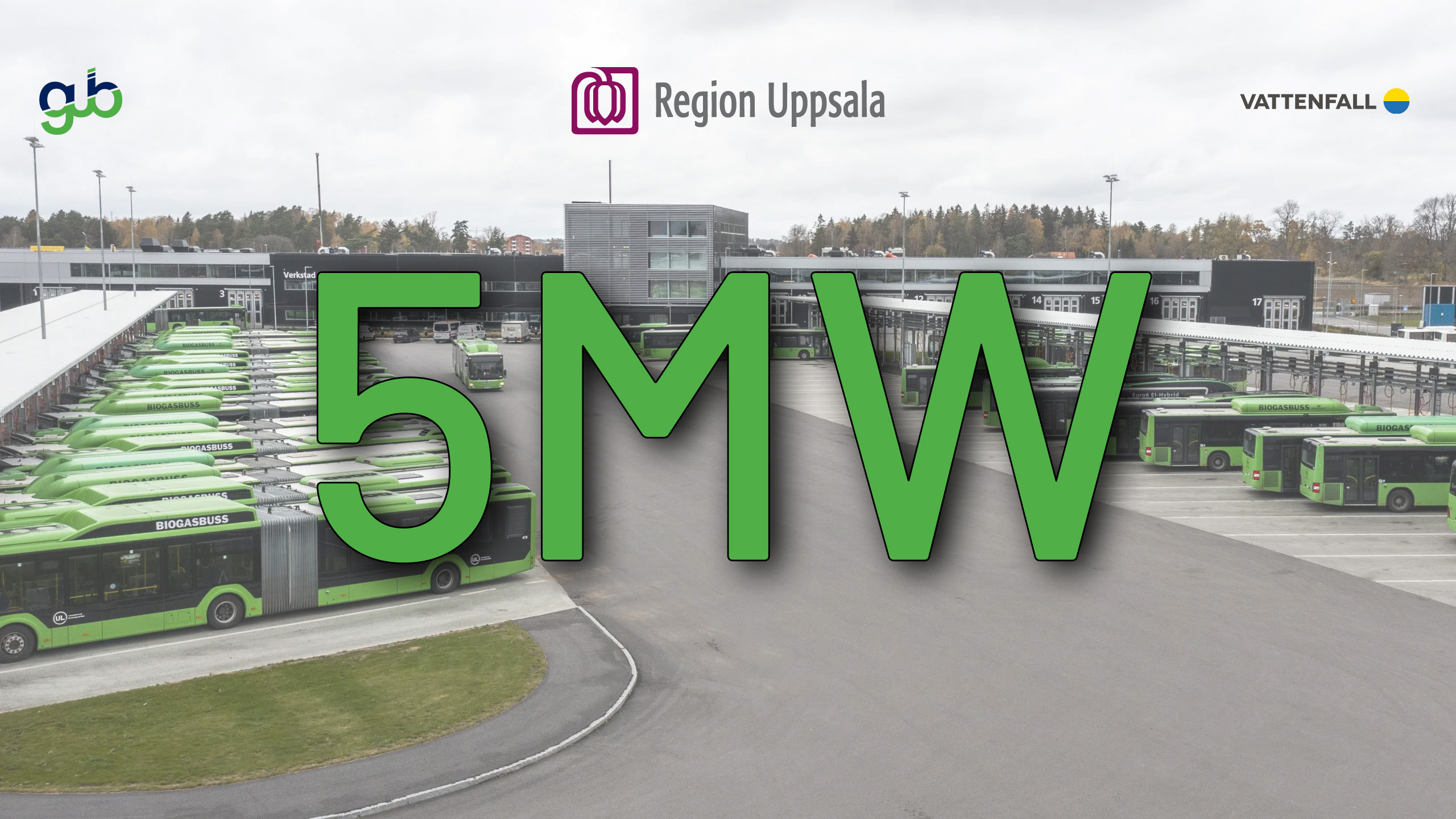 5 MW lovas nu dygnet runt alla dagar till vår depå i Fyrislund.
